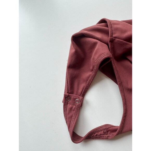 ABERCROMBIE & FITCH Brown Soft Jersey Long Sleeve Sweetheart Bodysuit, Size XS - Picture 7 of 13